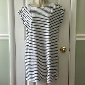 Striped White and Black Dress